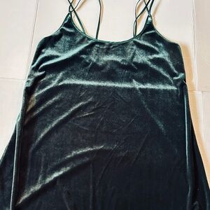 Vintage Katherine Bishop velvet green dress , size Medium